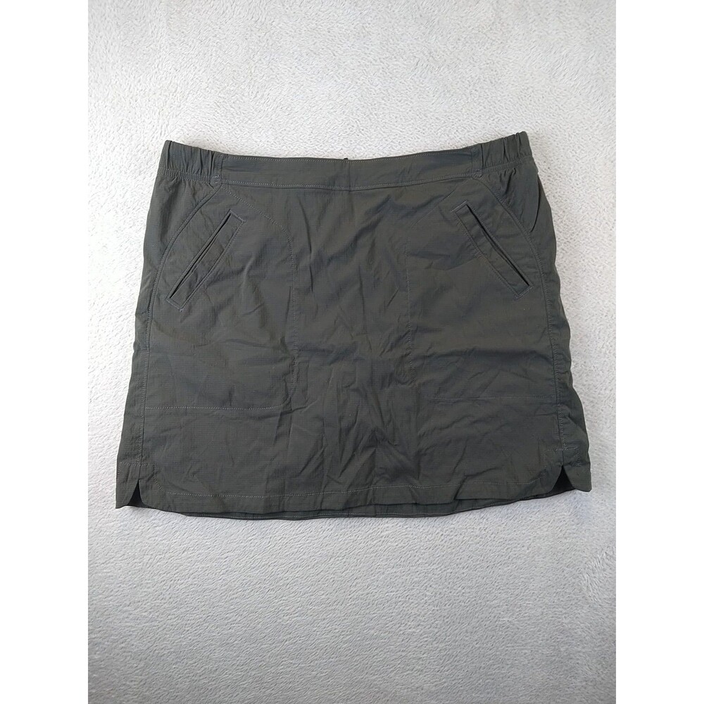 Woolrich Skort Women's Large Gray Quick Dry UPF50 Lined Skirt Hike Fish